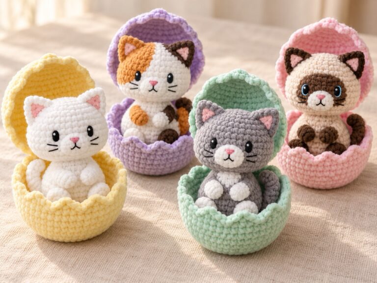 Crochet Kittens Pattern Mini Cats