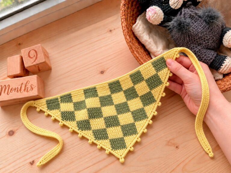 Crochet Gingham Bandana Pattern