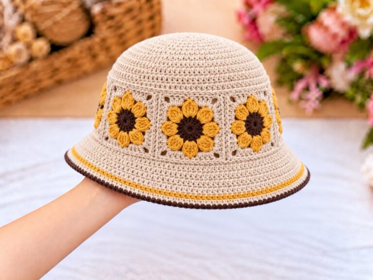 Crochet Sunflower Hat Pattern