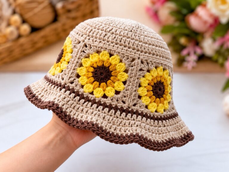 Handcraft a Sunny Masterpiece with the Sunflower Bucket Hat Crochet Pattern