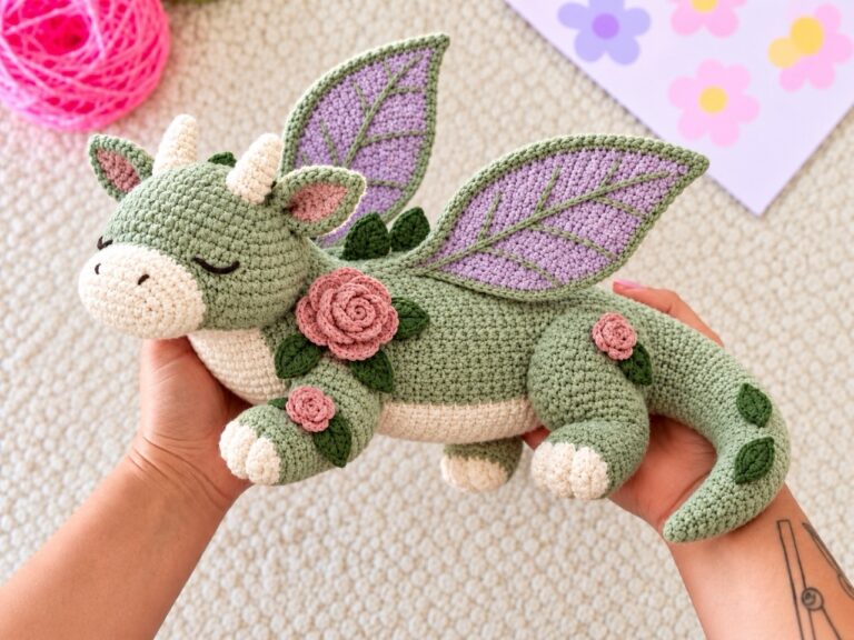 Flower Dragon Free Crochet Pattern