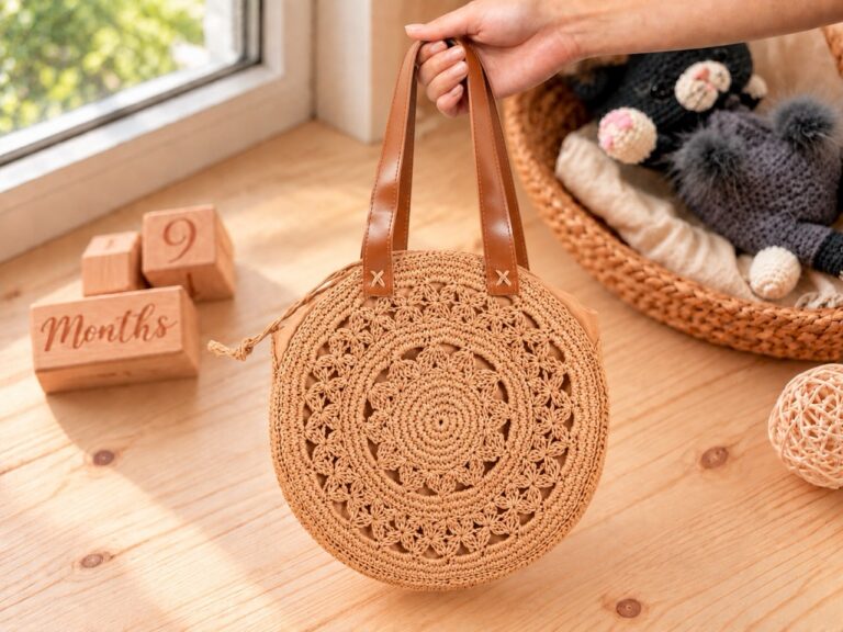 Master the Art of Natural Style with the Crochet Bag “Sun”