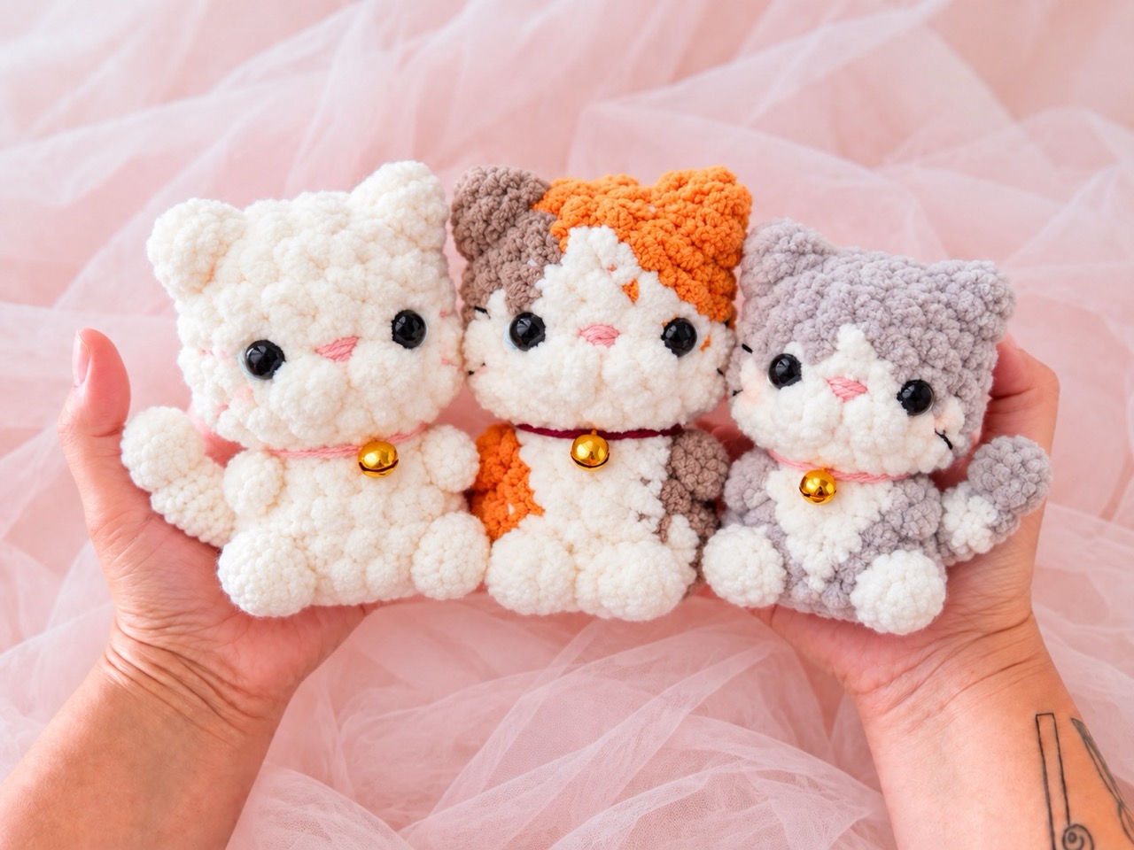 Free Crochet Mini Cats Pattern